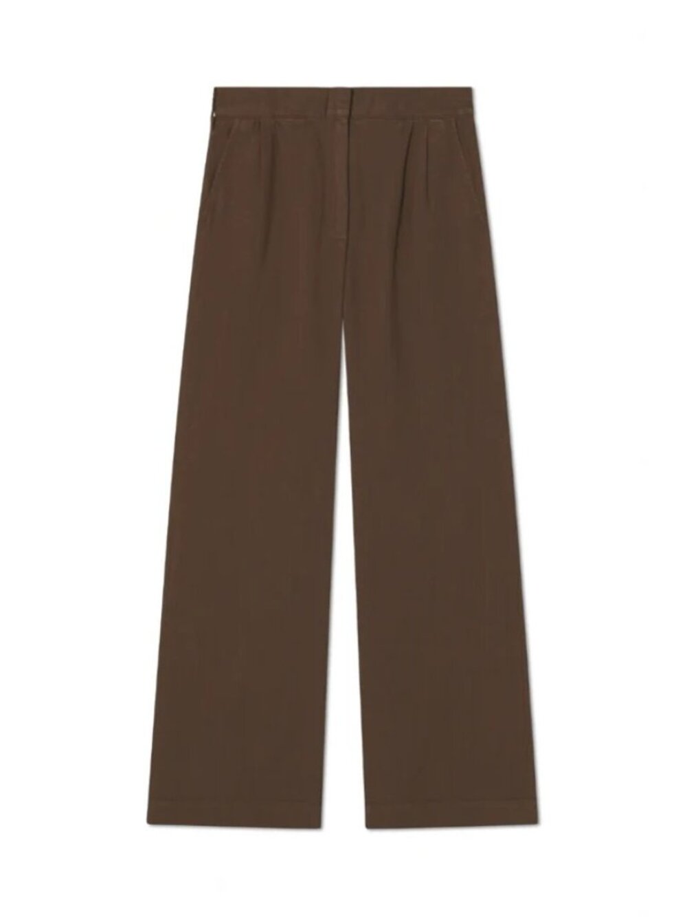 VIR VITA Marina Pleated Linen Trouser Sz S Chestnut - Picture 4 of 12